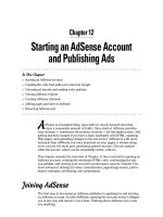 Starting an AdSense Account and Publishing Ads