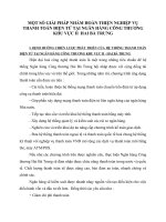 MỘT SỐ GIẢI PHÁP NHẰM HOÀN THIỆN NGHIỆP VỤ THANH TOÁN ĐIỆN TỬ TẠI NGÂN HÀNG CÔNG THƯƠNG KHU VỰC II  HAI BÀ TRƯNG