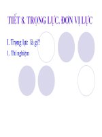 Vật lý 6: Trọng lực đơn vị lực