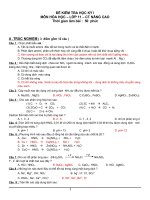 ĐỀ +ĐÁP ÁN  KTHKI -11NC
