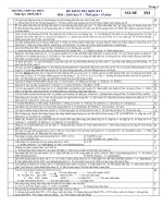 Đề Kiểm tra HK I Sinh 11