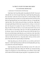 VAI TRÒ CỦA NGUỒN VỐN TRONG HOẠT ĐỘNG