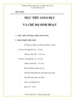 Mục tiêu giáo dục và hướng dẫn thực hiện chế độ sinh họat - Mẫu giáo nhỡ