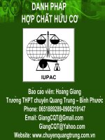 Danh pháp hữu cơ 2