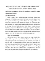 THỰC TRẠNG TIÊU THỤ SẢN PHẨM NHỰA ĐƯỜNG CỦA CÔNG TY TNHH NHỰA ĐƯỜNG PETROLIMEX