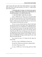 THỰC TRẠNG KẾ TOÁN TIÊU THỤ THÀNH PHẨM VÀ XÁC ĐỊNH KẾT QUẢ SẢN XUẤT KINH DOANH TẠI CÔNG TY TNHH BÁNH KẸO THĂNG LONG