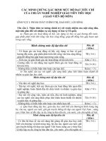 Chuẩn nghề nghiệp Giáo viên bộ môn