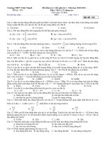 Đề kiểm tra 1 tiết lý 12 NC bài số 2