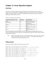 Array Algorithm Support