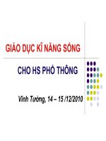 Rèn kĩ năng sống cho học sinh Tiểu học