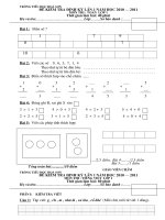 De kiem tra Toan va TV  lop 1 giua ky 1 10 - 11