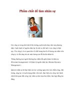 Phẩm chất để làm nhân sự