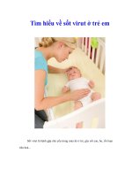 Tìm hiểu về sốt virut ở trẻ em