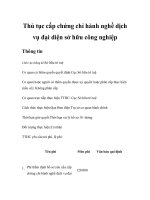 Thủ tục cấp chứng chỉ hành nghề dịch vụ đại diện sở hữu công nghiệp