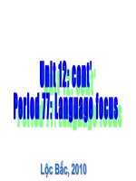 Unit 12: Language Focus