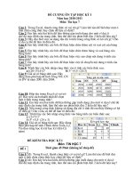 Đề cương ôn tập HKI- Đề kiểm tra HKI- Biểu điểm đáp án