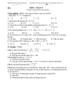 đề+Đáp án+ma trận toán 9(HKI)