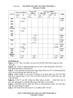 Ma trận đề KT, đề cương Kỳ I Sinh 6 (2010-2011)