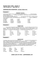 ÔN TẬP HKI ANH 10 - ĐỌC HIỂU