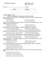 ĐỀ KT THƠ VÀ TRUYỆN HIỆN ĐẠI TUẦN 15