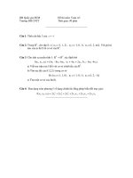 Đề thi môn: Toán A3