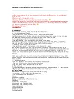 Các bước cơ bản để tối ưu hóa Windows XP