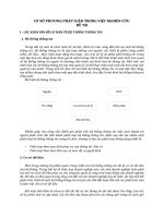 CƠ SỞ PHƯƠNG PHÁP LUẬN TRONG VIỆC NGHIÊN CỨU