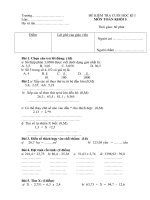 Đề kiểm tra Học kỳ I_môn Toán Lớp 5_3