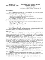 ĐỀ THI HSG HÓA 9 (có Đ.Á)- NĂM HỌC 2010 - 2011. TRƯỜNG THCS HOÀNG VĂN THỤ - TP LẠNG SƠN