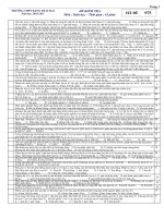 Đề kiểm tra HK I Sinh 12 Mã 675