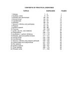 CONTENTS OF PRACTICAL EXERCISES