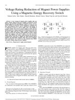 Tài liệu tiếng anh Điện tử công suất mạch MERS Voltage rating reduction of magnetic power supplies using a magnetic  energy recovery switch 