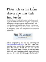 Phân tích và tìm kiếm driver cho máy tính trực tuyến