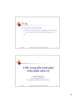 UML trong tiến tình phát triển phần mềm