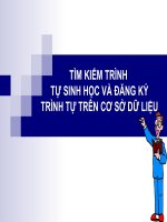 Tìm kiếm trình tự sinh học và đăng kí trình tự trên cơ sở dữ liệu