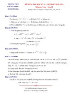 Đề thi thử học kỳ 1-lop 12