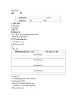 mẫu giáo án chuẩn