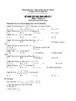 Đề khảo sát lớp 9 giữa kỳ I