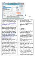 mặc định font trong PowerPoint
