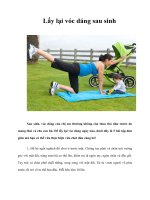 Lấy lại vóc dáng sau sinh