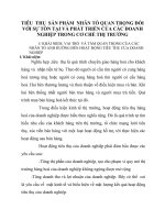 TIÊU  THỤ  SẢN PHẨM  NHÂN TỐ QUAN TRỌNG ĐỐI VỚI SỰ TỒN TẠI VÀ PHÁT TRIỂN CỦA CÁC ĐOANH NGHIỆP TRONG CƠ CHẾ THỊ TRƯỜNG