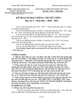 KẾ HOẠCH CHUYÊN MÔN HKI