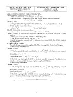 Đề thi Học kì 1 Toán 12 - Đề số 9