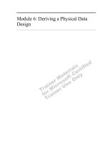 Module 6: Deriving a Physical Data Design