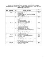 cấu trúc đề thi học sinh giỏi lớp 9