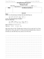 Đề kiểm tra môn Toán HKI Năm học 2010-2011