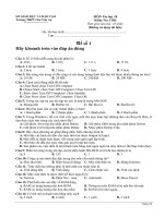 Kiểm tra học kỳ I (đề 1)- có ĐA