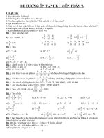ĐỀ CƯƠNG VÀ ĐỀ THI THỬ HKI TOÁN 7