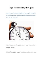 Học cách quản lý thời gian