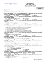 Đề ôn HK I Anh 12 số 4